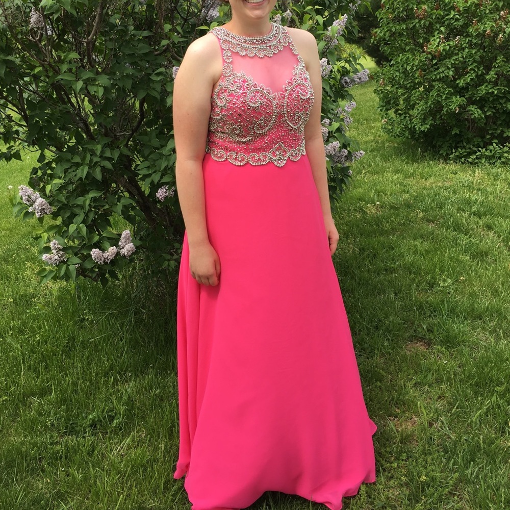 Pink Prom Dress-iNtrigue by Blush-Size 14